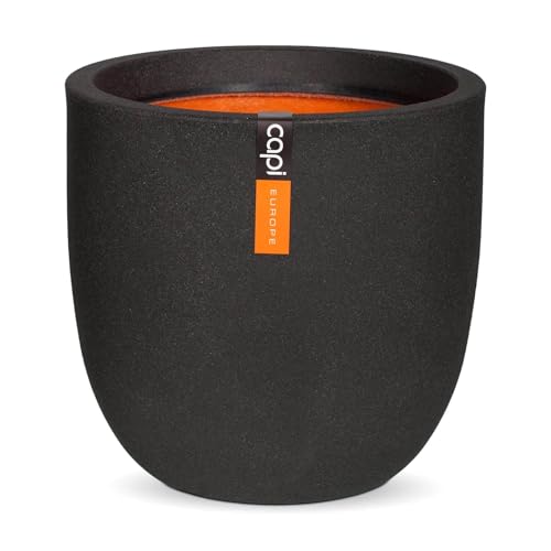 Capi Europe - Blumentopf Kugel Smooth NL - 43x41 - Schwarz - Öffnung Ø35 - Blumentopf für den Innen- und Außeneinsatz - Bruchsicher - 100% recycelbar - KBL933 von Capi Europe