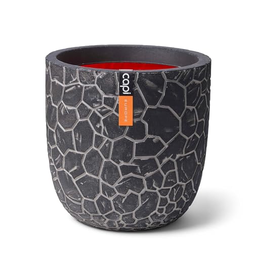 Capi Europe - Blumentopf Kugel Clay NL - 43x41 - Anthrazit - Öffnung Ø35 - Blumentopf für den Innen- und Außeneinsatz - Bruchsicher - 100% recycelbar - KATC933 von Capi Europe