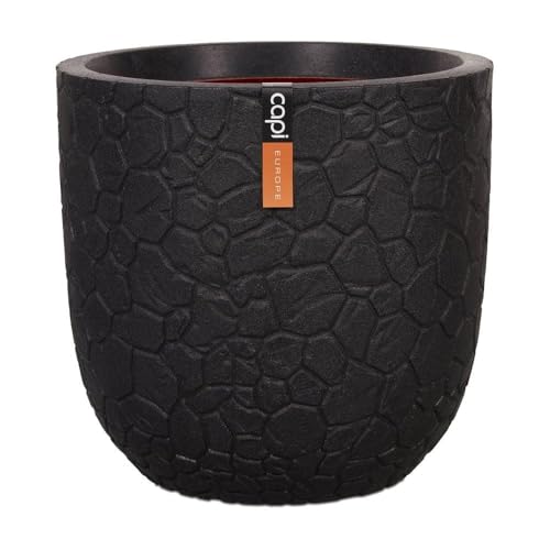 Capi Europe - Blumentopf Kugel Clay NL - 35x34 - Schwarz - Öffnung Ø29 - Blumentopf für den Innen- und Außeneinsatz - Bruchsicher - 100% recycelbar - KBLC932 von Capi Europe