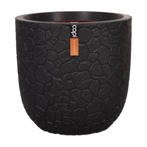 Capi Europe - Blumentopf Kugel Clay NL - 43x41 - Schwarz - Öffnung Ø35 - Blumentopf für den Innen- und Außeneinsatz Bruchsicher - 100% recycelbar - KBLC933 von Capi Europe