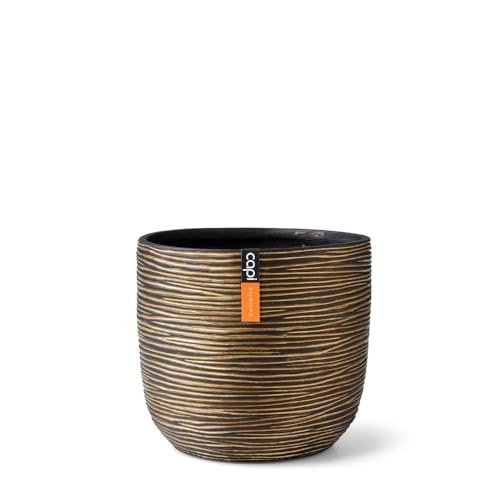 Capi Europe - Blumentopf Kugel Rib Gold - 14x13 - Gold - Öffnung Ø12 - Blumentopf für drinnen - BOFGB132 von Capi Europe