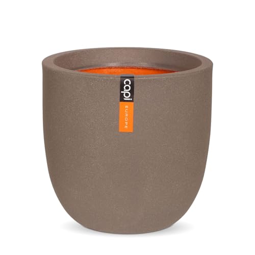 Capi Europe - Blumentopf Kugel Smooth NL - 43x41 - Warm Taupe - Öffnung Ø35 - Blumentopf für den Innen- und Außeneinsatz - Bruchsicher - 100% recycelbar - KWT933 von Capi Europe