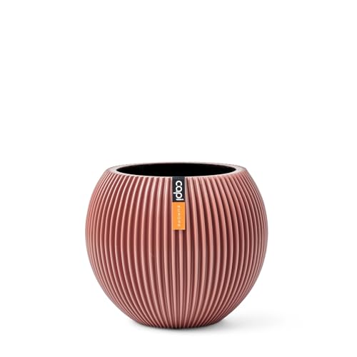 Capi Europe - Gefäß Kugel Groove Colours - 10x9 - Rosa - Öffnung Ø7 - Blumentopf für drinnen - BGVPI101 von Capi Europe