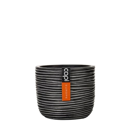 Capi Pflanztopf I rund gerippt Ø 8,5 cm SchwarzArt.Nr. 3234671 von Capi Europe