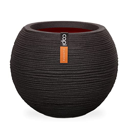 Capi kblr271 Nature Vase Ball Rib, schwarz, 157,5 x 121,9 cm von Capi Europe