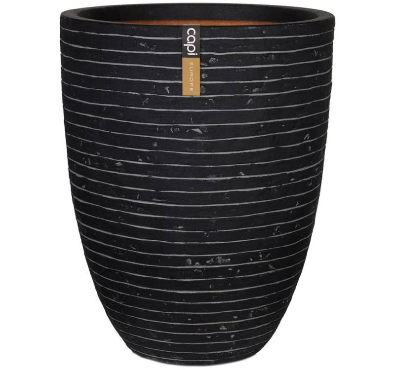 Capi Blumentopf Blumenkübel Nature Row Elegant Niedrig 36x47 cm Anthrazit KRWZ782 (1 St) von Capi