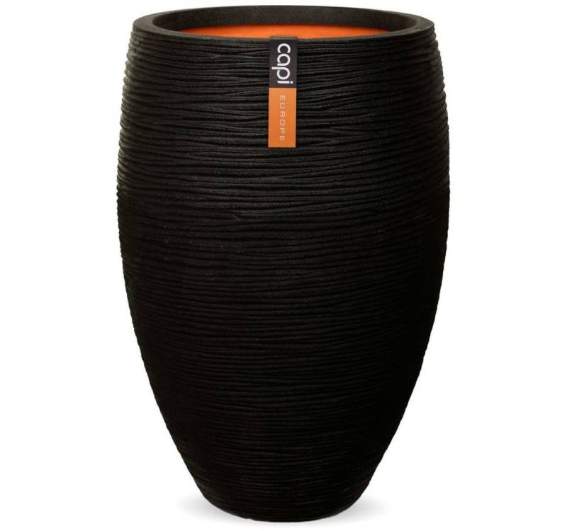 Capi Blumentopf Vase Nature Rib" Elegant Deluxe 40 x 60 cm Schwarz (1 St)" von Capi