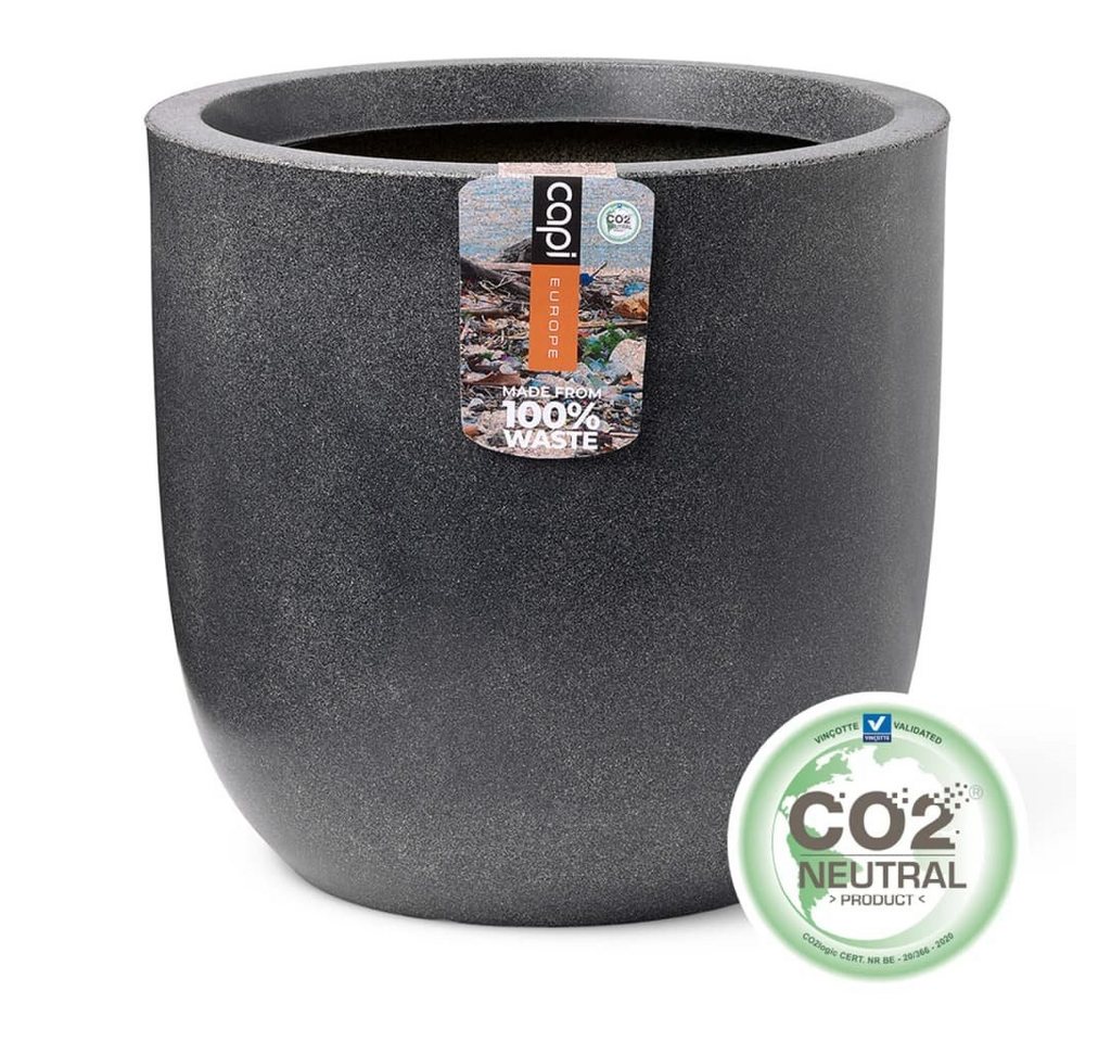 Capi Blumentopf Blumentopf Waste Smooth 35x34 cm Grau (1 St) von Capi