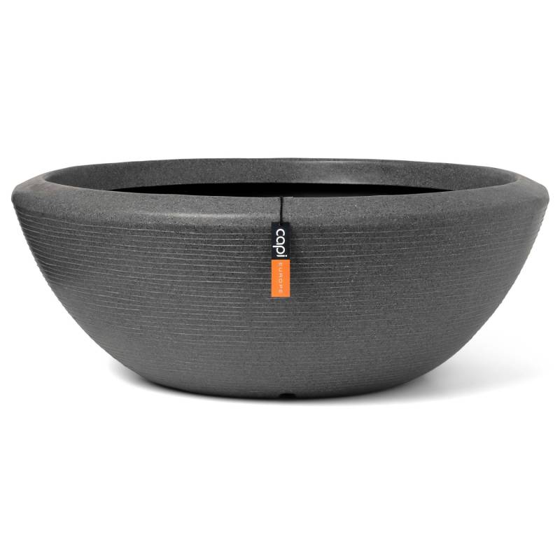 Capi Pflanzschale Niedrig Granite Ø 61 cm x 25 cm Anthrazit von Capi