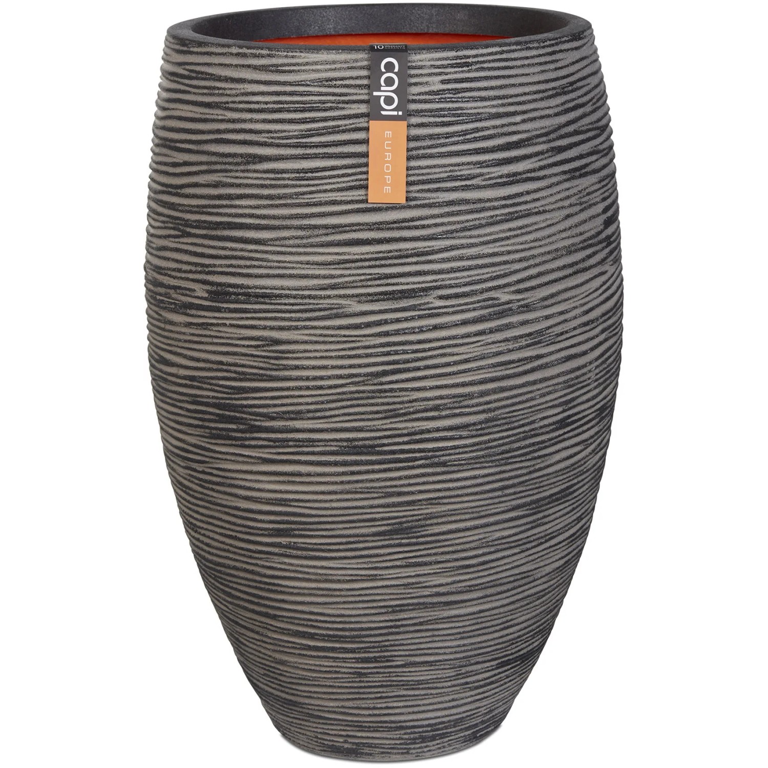 Capi Pflanztopf Nature Rib Elegant Deluxe Riffel Ø 45 cm x 72 cm Anthrazit Capi Pflanztopf Nature Rib Elegant Deluxe Riffel Ø 45 cm x 72 cm Anthrazit von Capi