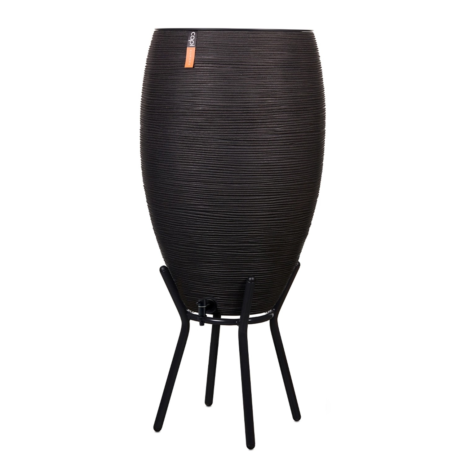 Capi Regentonne Regenspeicher Rib Schwarz 130L Capi Regentonne Regenspeicher Rib Schwarz 130L von Capi