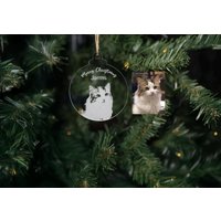 Personalisierte Katze Ornament Weihnachtskugel, Baumschmuck, Haustier Erinnerung, Christbaumschmuck, Weihnachtsbaumschmuck von CapnebStudio