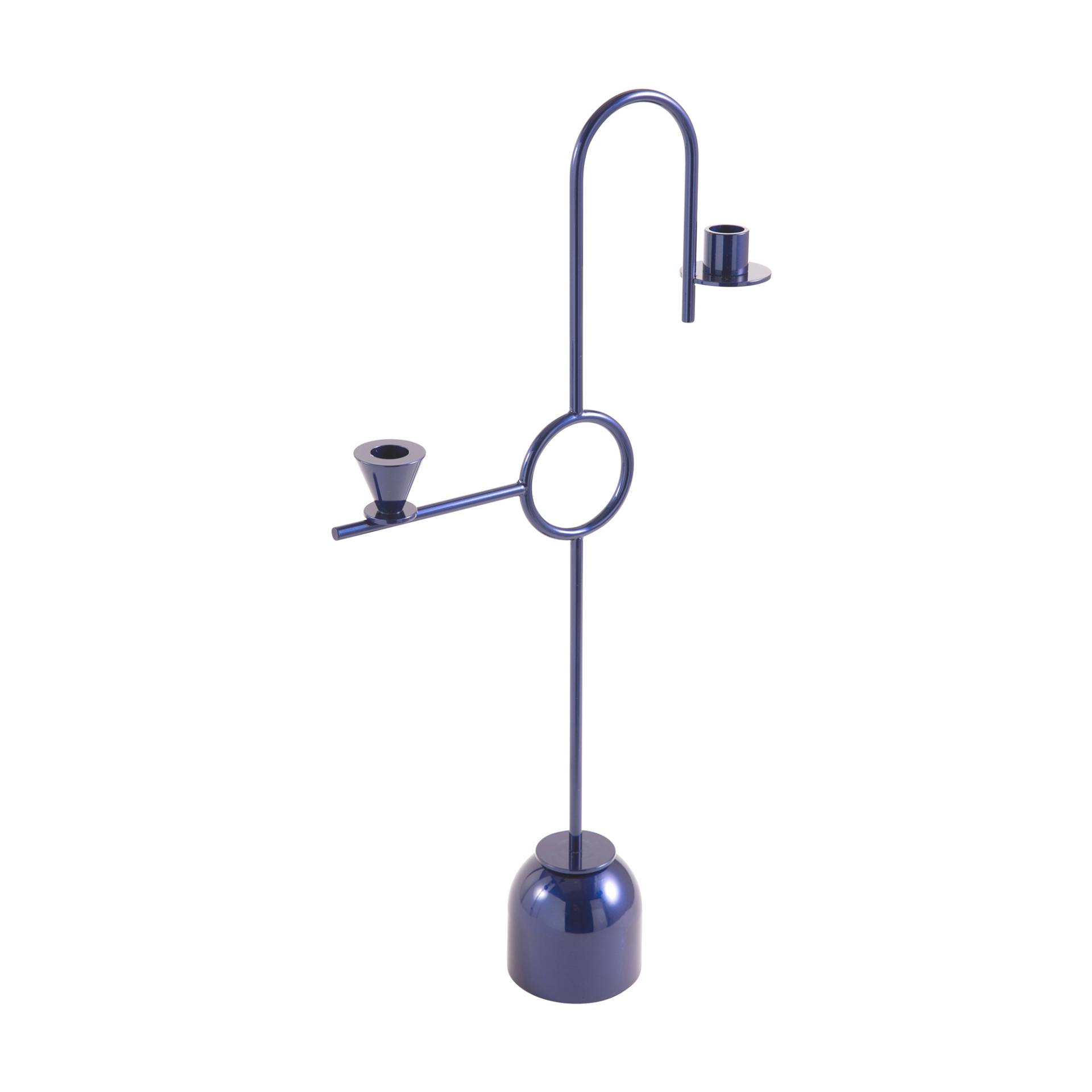 Cappellini - Blue Kerzenständer H 56cm - indigoblau/BxHxT 30x56x8,5cm von Cappellini