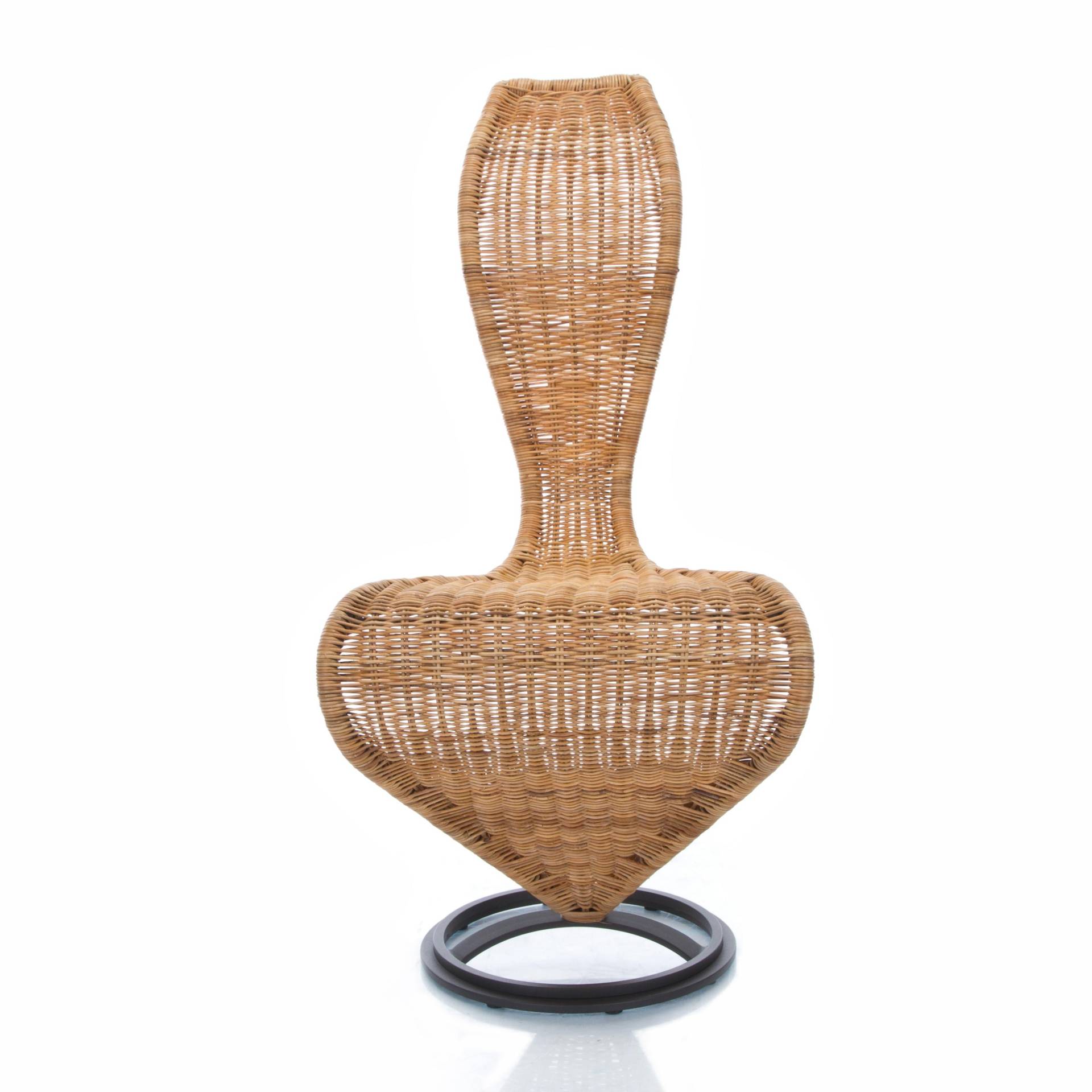 Cappellini - S-Chair Stuhl - Wicker/Korbgeflecht/BxHxT 50x102x42cm/Gestell dunkelbraun lackiert von Cappellini