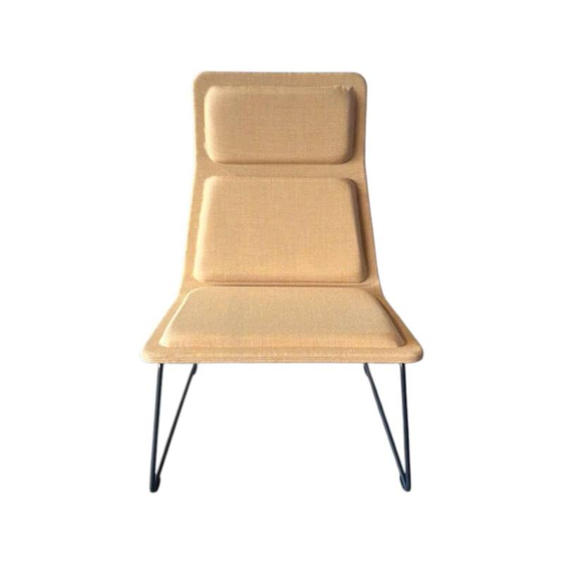 Sessel Low Pad LW 3 Stoff B LO 1048 Grigio Anthrazit Gelb Gestell Schwarz Matt P... von Cappellini