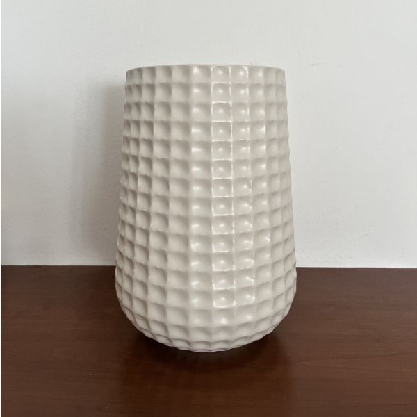 Trace Weiße Keramikvase von Francesco Forcellini, Cappellini von Cappellini