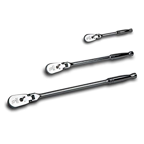 Capri Tools Ratsche True 72Z 5-Grad-Schwingbogen, 3-Piece Set/Flex-Head Low Profile von Capri Tools