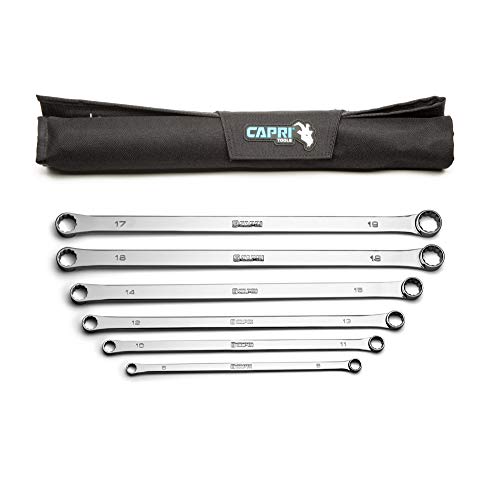 Capri Tools Schraubenschlüssel, 0 Grad, gekröpft, extra lang, CP11800-6MPK, 6-Piece Metric/Storage Pouch von Capri Tools
