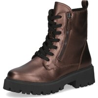 Caprice Schnürboots, Blockabsatz, Schnürstiefelette, Zierreißverschluss an der Außenseite von Caprice