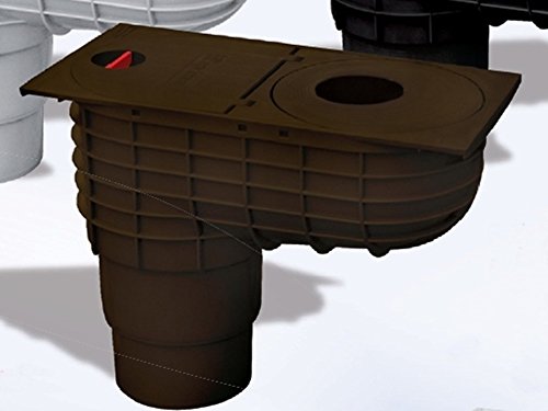 Regensinkkasten Regenrohrablauf Regenwasserablauf Dachrinnenablauf Q3 braun von Capricorn