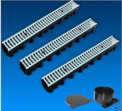 Entwässerungsrinne-Garagenset: 3 Meter-Komplett-SET, Gitterrost: Stahl verzinkt, mit Sperrverschluß Entwässerungsrinne-Garagenset: 3 Meter-Komplett-SET, Gitterrost: Stahl verzinkt, mit Sperrverschluß von Capricorn