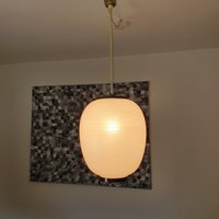 Doria Mikado Lamp 60Er Jahre Vintage Glas Mid Century Lampe Pendelleuchte von CapricornVintageCom