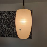 Doria Mikado Lamp 60Er Jahre Vintage Glas Mid Century Lampe Pendelleuchte von CapricornVintageCom