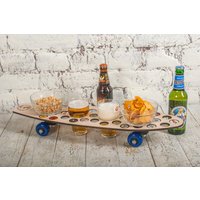 Pub Dekor/Originelle Geschenke Für Ihn Zwei Biergläser Skateboard Deck Bartisch Biertablett Art von CapsBoardStore