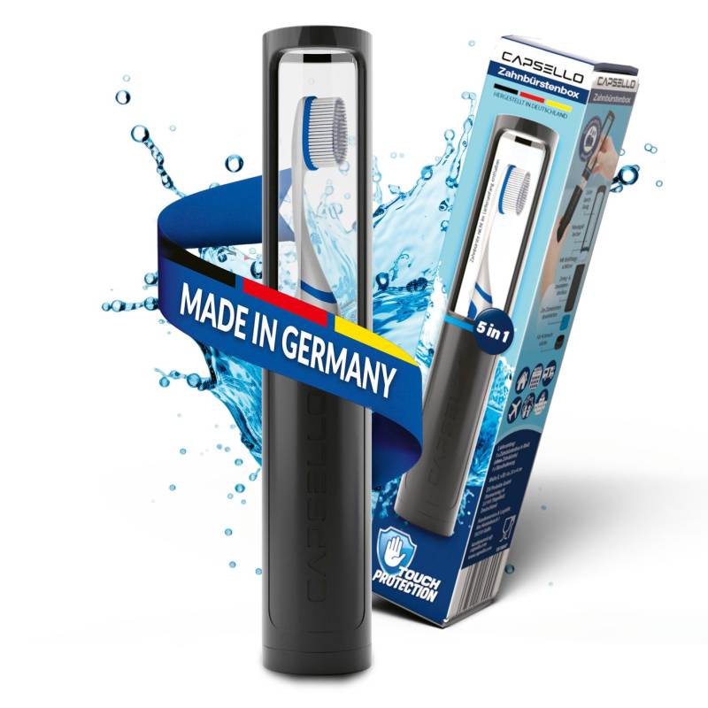 Capsello Zahnbürstenbox schwarz von Capsello