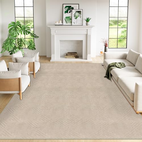 Capslpad Beige Teppich 200x300cm rutschfeste moderner Bodenmatte Teppiche Waschbarer Weicher Wohnzimmer Teppich für Büro Bereich Esszimmer Wohnzimmer Schlafzimmer Capslpad Beige Teppich 200x300cm rutschfeste moderner Bodenmatte Teppiche Waschbarer Weicher Wohnzimmer Teppich für Büro Bereich Esszimmer Wohnzimmer Schlafzimmer von Capslpad