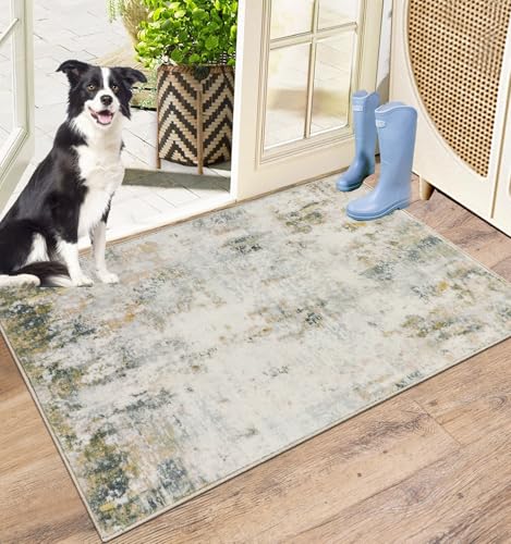 Capslpad Schmutzfang-Fußmatte, 50 x 80 cm, rutschfeste Fußmatte für den Innenbereich, maschinenwaschbar, Eingangsteppich, modern, abstrakt, weiche Innenbodenmatte für Eingang, Vorder- und Hintertür, Capslpad Schmutzfang-Fußmatte, 50 x 80 cm, rutschfeste Fußmatte für den Innenbereich, maschinenwaschbar, Eingangsteppich, modern, abstrakt, weiche Innenbodenmatte für Eingang, Vorder- und Hintertür, von Capslpad