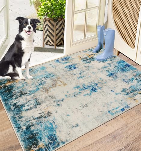 Capslpad Schmutzfang-Fußmatte, 60 x 90 cm, rutschfeste Fußmatte für den Innenbereich, maschinenwaschbar, modern, abstrakt, weiche Innenbodenmatte für Eingang, Vorder- und Hintertür, schlammige, nasse Capslpad Schmutzfang-Fußmatte, 60 x 90 cm, rutschfeste Fußmatte für den Innenbereich, maschinenwaschbar, modern, abstrakt, weiche Innenbodenmatte für Eingang, Vorder- und Hintertür, schlammige, nasse von Capslpad