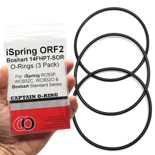 Captain O-Ring Ersatz-O-Ringe ORF2 / 14FHPT-SOR für iSpring RCB3P, WCB32C, WCB32O und Boshart Standard-Wasserfilter (3 Stück) von Captain O-Ring
