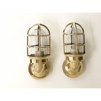 Marine New Massiv Messing Innenwand/Schwanpassage Bulkhead Ship Light - Lot Von 2 von CaptainCorys