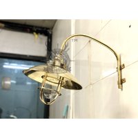 New Marine Maritime Messing Wandlampe Schiff Moderne Schwanenleuchte Mit Abweiserschirm - Lot 2, Etsy Sale von CaptainCorys