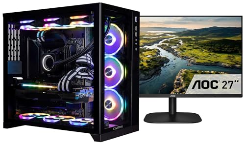 Captiva PC Advanced Gaming I75-521 TFT 27" Bundle I Intel i7 12700KF I Mainboard Z690 I 32GB DDR4 RAM I RTX 3060 12GB I 1TB M.2 SSD I ohne Windows von Captiva