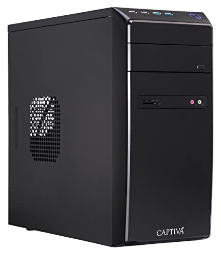 Captiva PC Power Starter R64-121 I AMD R5 5600G I Mainboard A520M I 16GB DDR4 RAM I Radeon Graphics I 500GB M.2 SSD I ohne Windows I Office Personal Computer Business Tower I WLAN I USB von Captiva