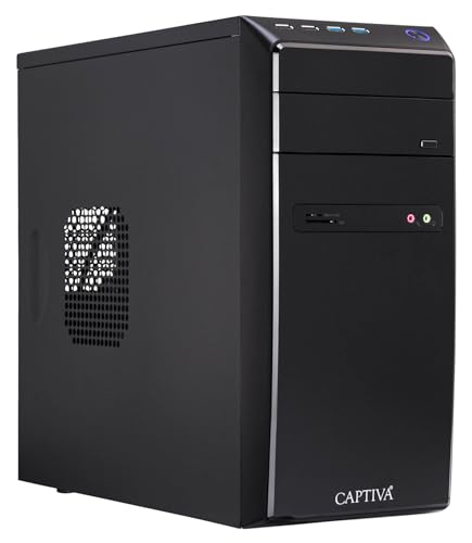 Captiva PC Power Starter R65-473 I AMD R5 5600G I Mainboard B550M I 8GB DDR4 RAM I Radeon Graphics I 500GB M.2 SSD I ohne Windows I Office Personal Computer Business Tower I WLAN I USB von Captiva