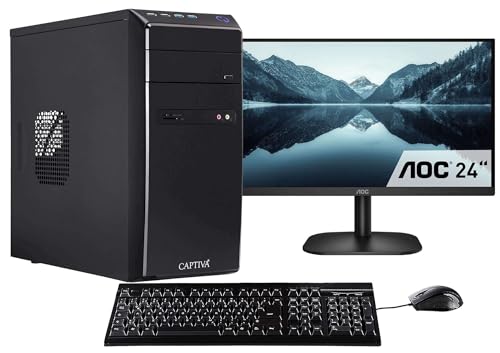 Captiva PC Power Starter R75-515 TFT 27" Bundle I AMD R5 5600G I Mainboard A520M I 32GB DDR4 RAM I Radeon Graphics I 1TB M.2 SSD I Windows 11 Home von Captiva