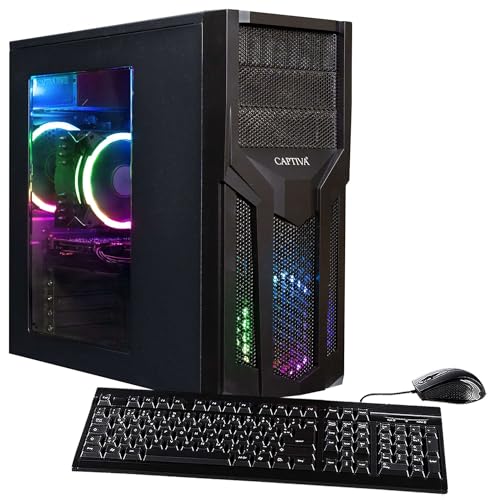 Captiva PC Power Starter R79-998 I AMD Ryzen 5 5600G I Mainboard A520M I 16GB DDR4 RAM I Radeon Graphics I 1TB M.2 SSD I ohne Windows I Office Personal Computer I WLAN I USB HDMI von Captiva