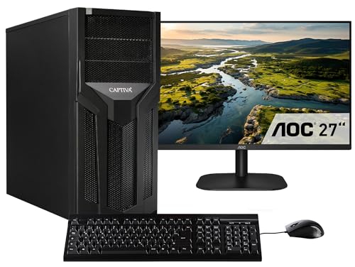 Captiva PC Workstation I75-791 TFT 27" Bundle I Intel i7 13700K I Mainboard B660M I 64GB DDR4 RAM I Intel UHD Graphics I 1TB M.2 SSD I ohne Windows von Captiva