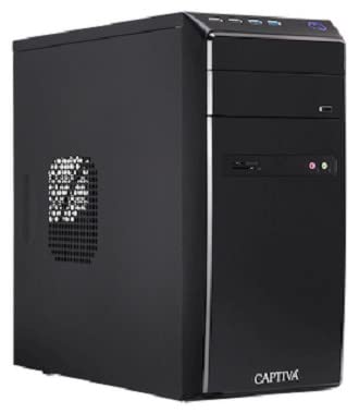Captiva Power Starter PC I74-495 – Intel Core i5-11400, 16 GB RAM, 1000 GB SSD, UHD Grafik, H510, Rückseite von Captiva