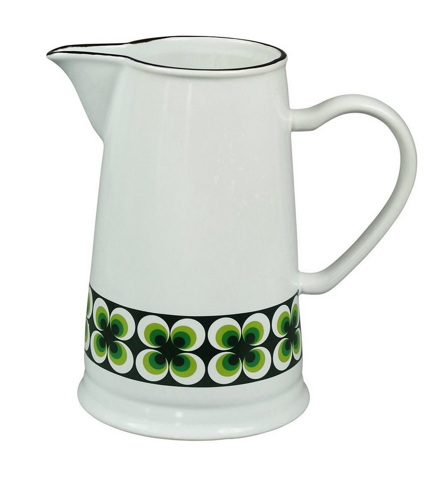 Capventure Kanne Kurg Kanne Wasserkrug Karaffe Vase Keramik 1,6l Retro Ramona Cabanaz von Capventure