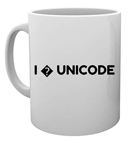 Unicode - Love Question Mark Missing Developer Becher Tasse Mug Cup Unicode - Love Question Mark Missing Developer Becher Tasse Mug Cup von Capzy