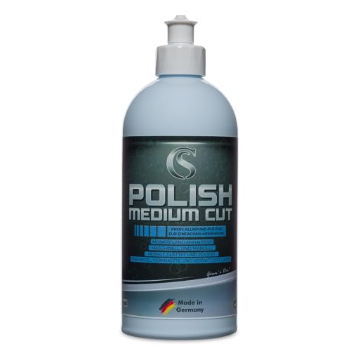 Car Sense Polish Medium Cut [1000ml] Hochwertige 1-Step Politur und Schleifpaste | Entfernt mittlere Kratzer und Hologramme | Hohe Abtragung und langanhaltender Glanz | Für alle Lackarten geeignet von Car Sense