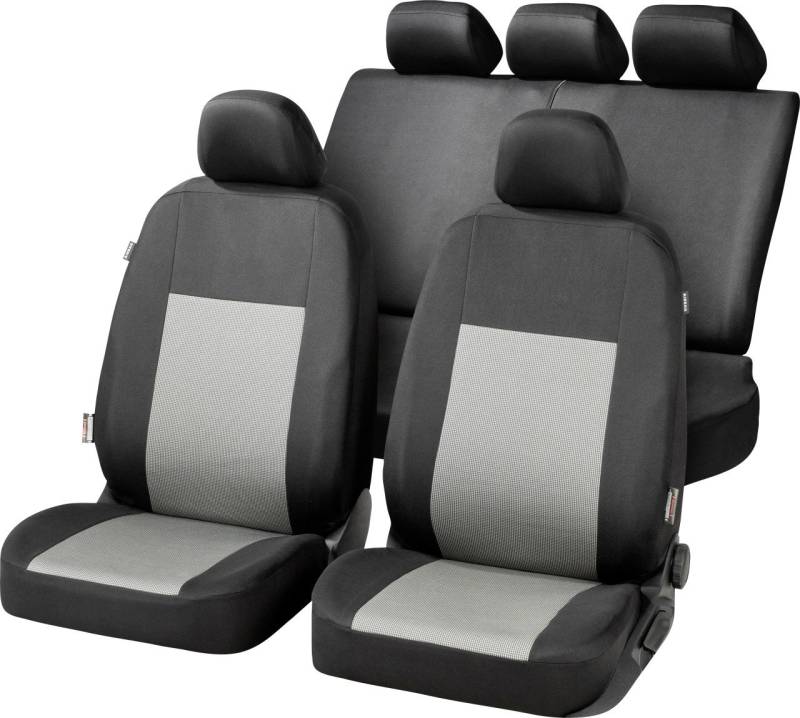 CarComfort Autositzbezug-Set Belmont schwarz-grau von CarComfort