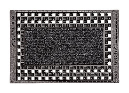 CarFashion 282150 Pur|GridClean XL - Outdoor Fussmatte -Großer Fussabtreter - Schmutzfangmatte - Eingangsmatte für Innen und Aussen - Sauberlaufmatte - Anthrazit-Metallic Oberfläche - ca. 70 x 46 cm von CarFashion