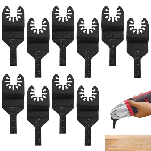 Multitool Sägeblätter – 10-tlg. Multifunktionswerkzeug Zubehör für Holz, Metall & Kunststoff, Universal Sägeblätter 10 mm Schnellwechsel-Klingen, kompatibel mit Bosch, Fein, Makita, Black & Decker Multitool Sägeblätter – 10-tlg. Multifunktionswerkzeug Zubehör für Holz, Metall & Kunststoff, Universal Sägeblätter 10 mm Schnellwechsel-Klingen, kompatibel mit Bosch, Fein, Makita, Black & Decker von CarPlusStudio