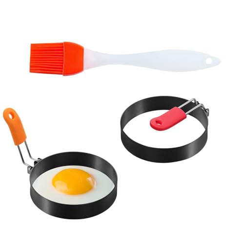 CarPlusStudio Spiegeleiform – 4er Set Spiegeleierformen aus Edelstahl, Antihaftbeschichtete Spiegeleierformen für die Pfanne mit Silikongriff, Ideal als Pancake Form, für Eier, Burger & Pfannkuchen CarPlusStudio Spiegeleiform – 4er Set Spiegeleierformen aus Edelstahl, Antihaftbeschichtete Spiegeleierformen für die Pfanne mit Silikongriff, Ideal als Pancake Form, für Eier, Burger & Pfannkuchen von CarPlusStudio