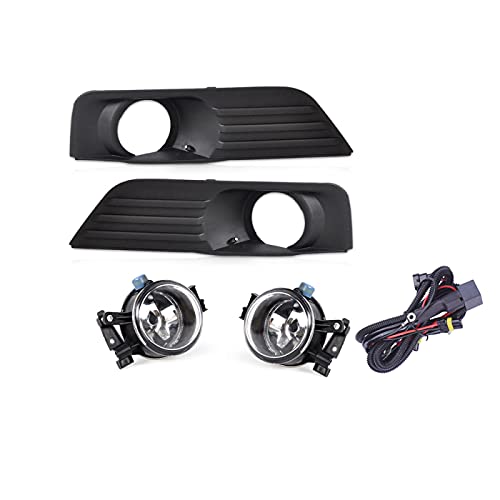 Für Ford Focus 2005-2007, Paar vorderer unterer Kühlergrill + Nebelscheinwerfer mit Kabelsatz von CarWorld